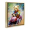 Stupell Industries Teddy Bear on Go Kart Framed Floater Canvas Wall Art